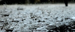 Rain falling